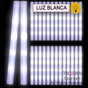 BARRA ROMPECOCO GOMA ESPUMA LUMINOSO LUZ BLANCA X 100 UNIDADES (10 PAQ X 10 UNID)